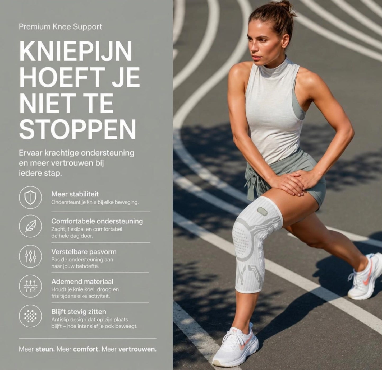 Vitalora PowerBrace™ | Verstelbare Kniebrace voor Optimale Ondersteuning en Stabiliteit