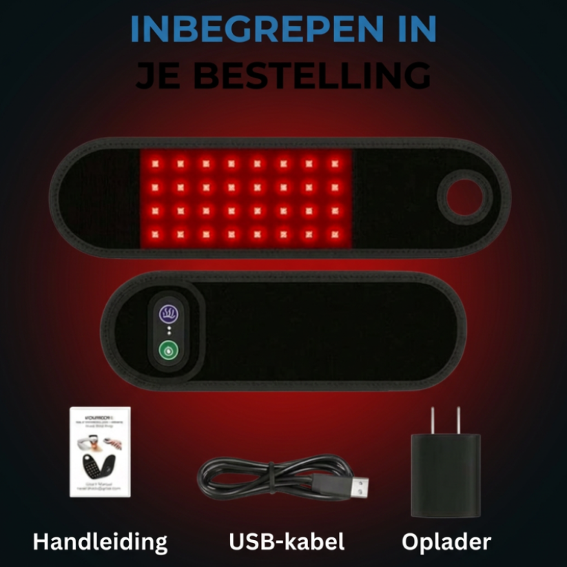 Vitalora LumaHeal™-Herstel Sneller, Voel Je Beter – Red Light Therapy Strap