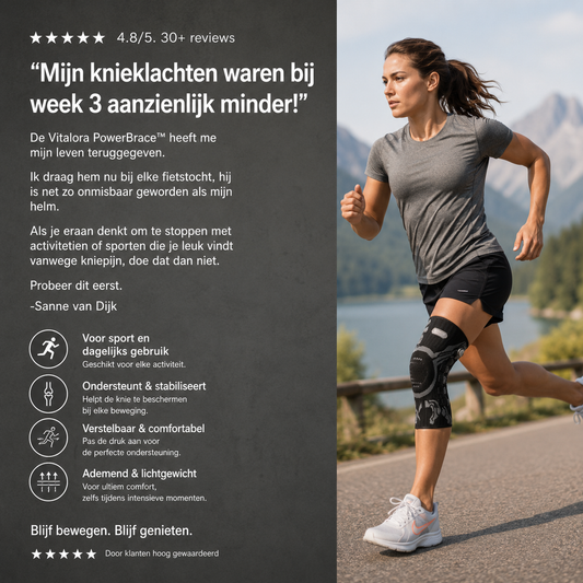 Vitalora PowerBrace™ | Verstelbare Kniebrace voor Optimale Ondersteuning en Stabiliteit